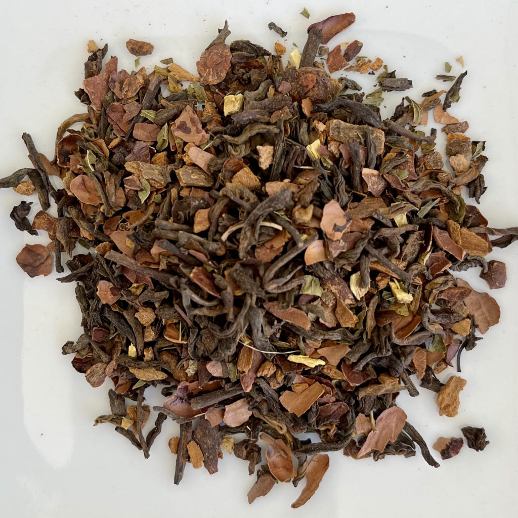 dry loose leaf organic coco shell puerh tea